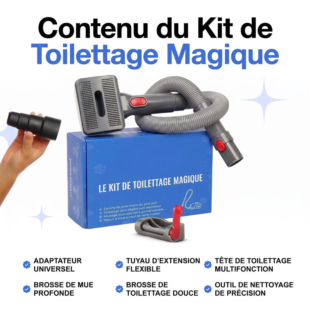 Kit de Toilettage Aspirant FluffOff™